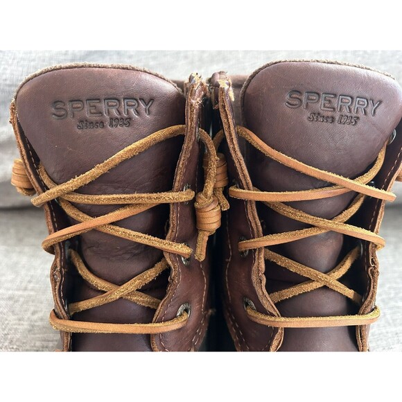 Sperry Duck Boots Womens Size 7 Weatherproof Brown Rain Shoes STS91176 - Picture 7 of 12
